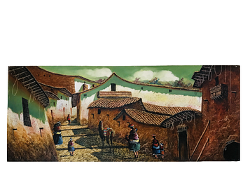 Картина "Ранок в Куско" масляними фарбами, 50*119,5 см, Перу (Kov032)