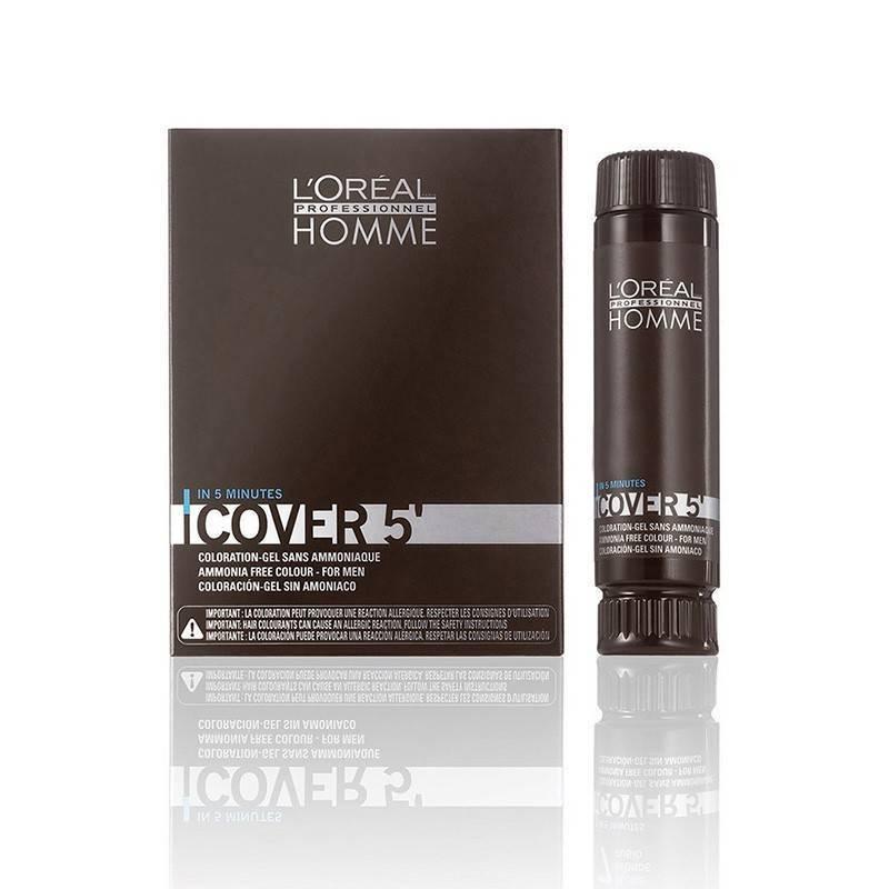 Безаміачний забарвлюючий гель для волосся 50ml - L'oreal Professionnel Cover 5 №3 (Темний шатен)