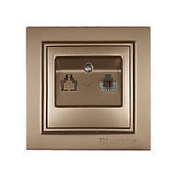 Розетка телефонна Розкішно-золотий