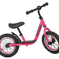 Беговел детский Profi kids двухколесный велобег для малышей колеса 12 дюймов резина M 4067A-4 розовый
