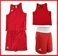 Боксерская форма Adidas красная мужская Olympic Man для соревнований с аккредитацией AIBA для бокса