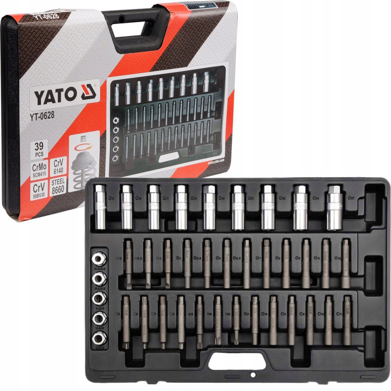 Набір насадок для кріплення амортизаторів YATO YT-0628