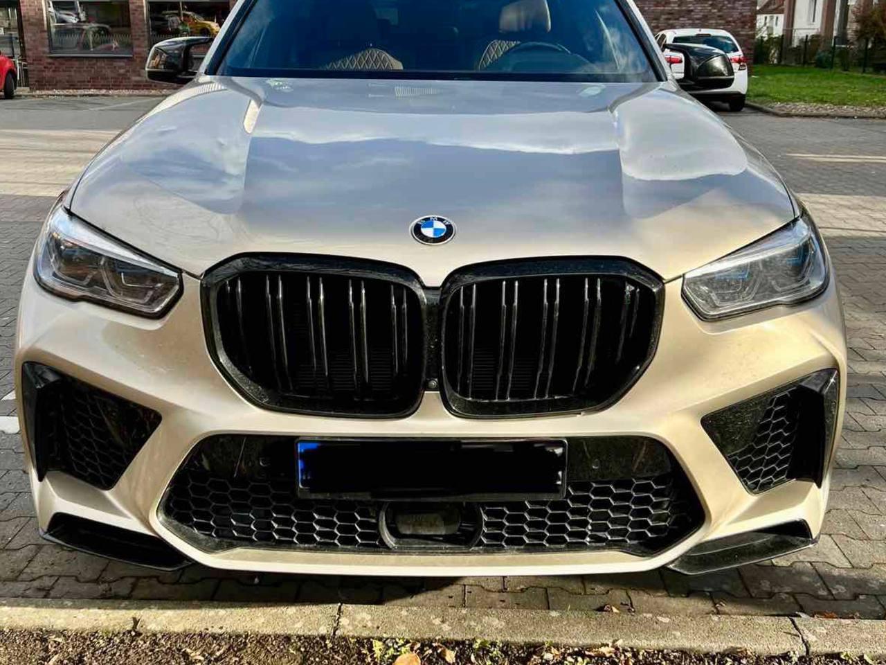 Решітка радіатора ніздрі Х5M F95 стиль BMW X5 G05 2019- чорний глянець 2 шт., фото 1