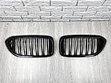 Решітка радіатора ніздрі стиль M5 BMW series G30 / G31 2017-2020 чорний глянець 2 шт., фото 3