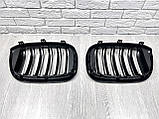 Решітка радіатора ніздрі M стиль BMW X3 G01 / X4 G02 чорний глянець 2 шт., фото 3