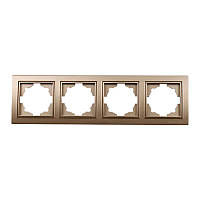 Рамка чотиримісна Розкішно-золотий