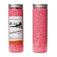 Воск для депиляции в гранулах Beauty Hard Wax Beans розовый, 400 гр