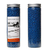 Віск для депіляції в гранулах Beauty Hard Wax Beans синій, 400 г