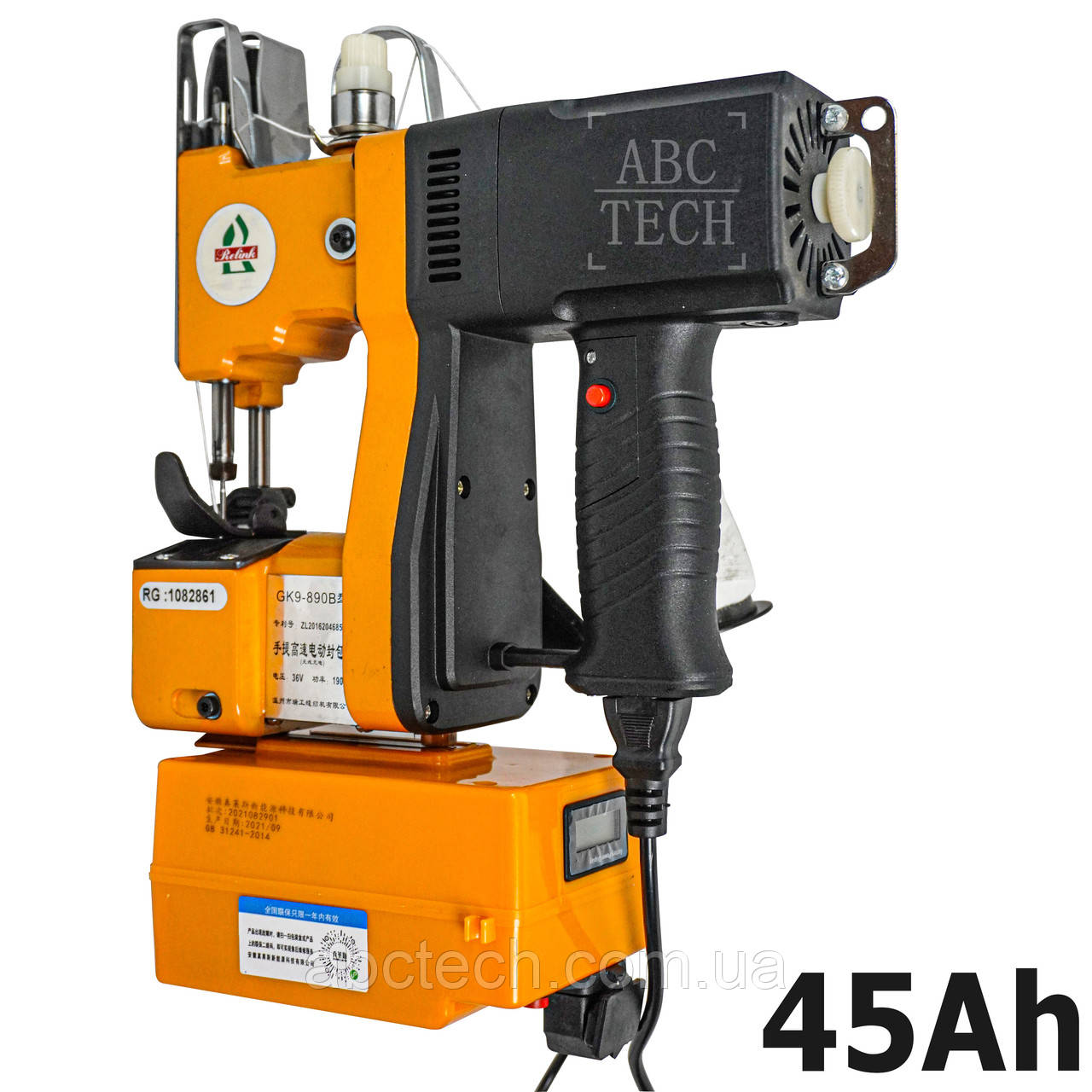 Мішкозашивальна машинка з акумулятором RG890B-36V-45Ah Мішкозашивка для зашивання наповненого мішка, фото 1