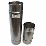 Труба для димоходу одностінна (Моно) харчова сталь Ø 110 мм нержавійка 0.1 мм L-1м, для приватного будинку, фото 4