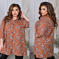 Повсякденна блуза-туніка із софта Фабрика моди Розміри: 52-54, 56-58, 60-62, 64-66