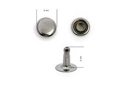 Хольнітени для шкіри та тканини 6*6 мм Темний нікель