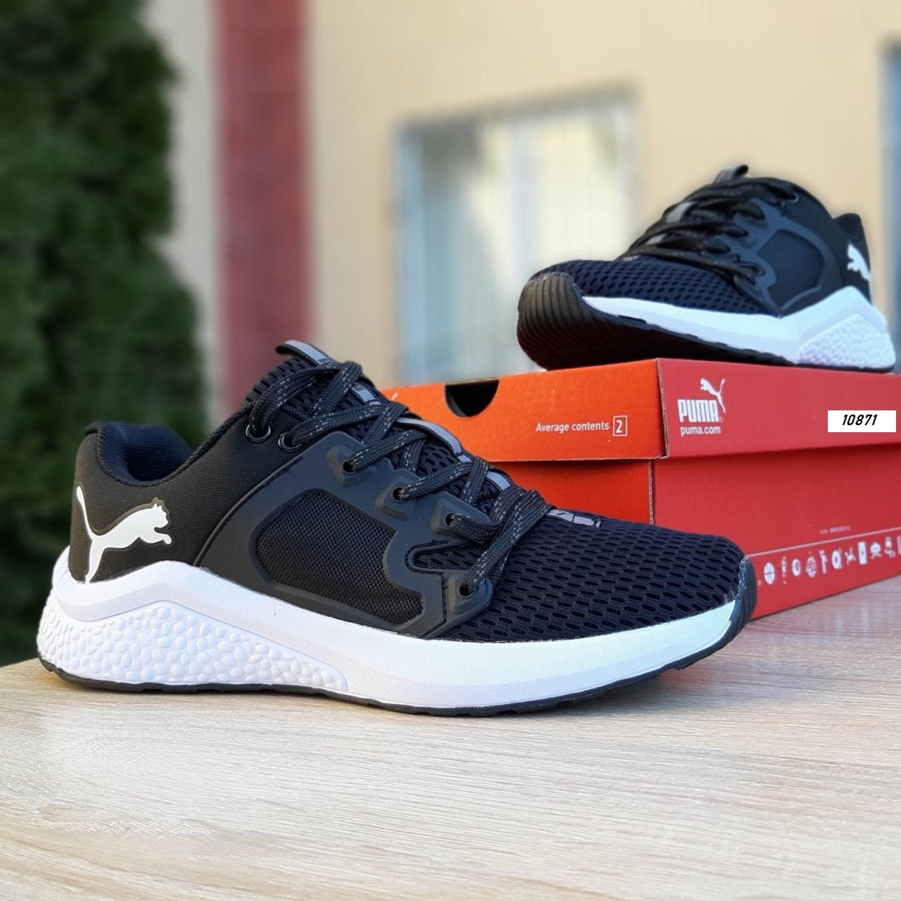 Puma Hybrid Racer Кроссовки мужские весна лето черно-белые Пума Гибрид ...