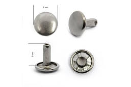 Хольнитены двосторонні для шкіри і тканини 9мм Темний нікель