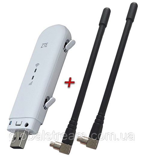 Мобільний модем 4G-LTE/3G WiFi Роутер ZTE MF79U + 2 антени 4G(LTE) по 4 db Укр меню