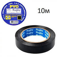 Изолента Rugby / PVC / 10м черная (реальный метраж меньше)