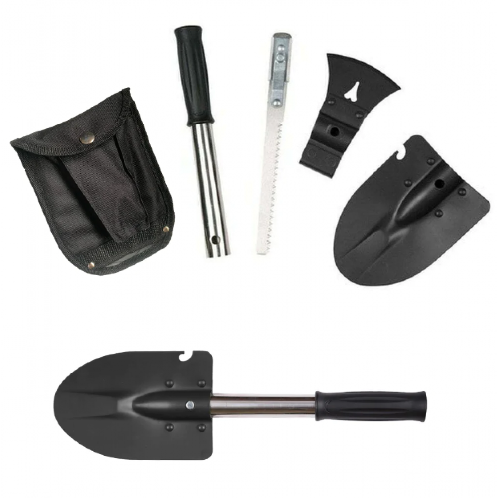 Саперна лопата 4 в 1 — Набір лопата, пила, сокира, ніж (довжина: 45см), фото 1