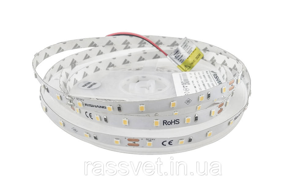 LED стрічка RISHANG 60-2835-24V-IP20 5,5W 504Lm 4000K 5м (RN0860TC-B-NW), фото 1