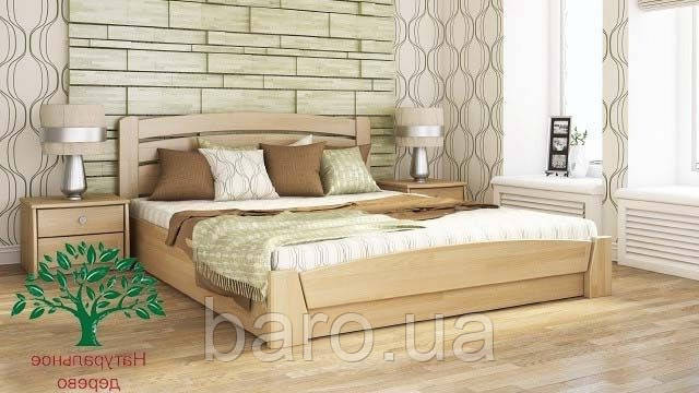 Ліжко двоспальне з підйомним механізмом "Селена Аури" з бука щита 180*200, Естелла (Україна)