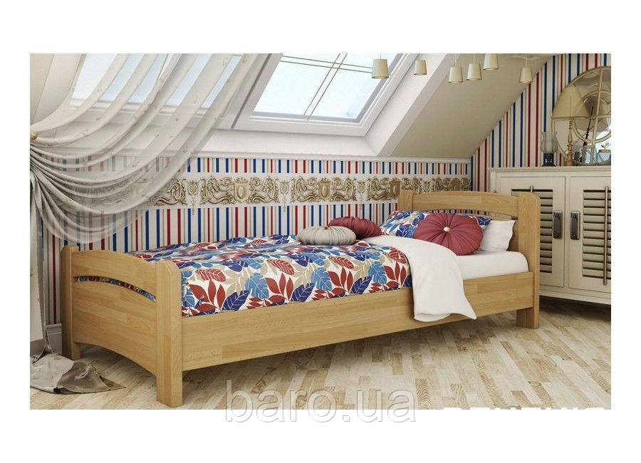 Ліжко односпальне "Венеція" з бука щита 80*190, Естелла (Україна)