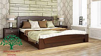 Ліжко півтораспальне з підйомним механізмом "Селена Аури" з бука щита 120*200, Естелла (Україна)