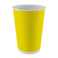 Стакан гофрований 110 мл жовта d 60 (25шт/пак/1750) 062100066