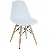 Стілець Тауер Вуд білий пластик, ніжки дерево (Прайз), Eames, фото 2