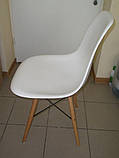 Стілець Тауер Вуд білий пластик, ніжки дерево (Прайз), Eames, фото 3