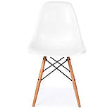Стілець Тауер Вуд білий пластик, ніжки дерево (Прайз), Eames, фото 4