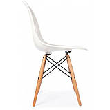 Стілець Тауер Вуд білий пластик, ніжки дерево (Прайз), Eames, фото 5