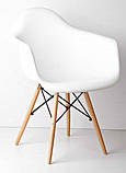 Крісло Тауер Вуд, білий пластик, бук (Прайз), Eames, фото 2