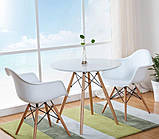 Крісло Тауер Вуд, білий пластик, бук (Прайз), Eames, фото 6
