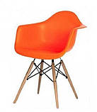 Крісло Тауер Вуд, оранжевий пластик, бук (Прайз), Eames, фото 2