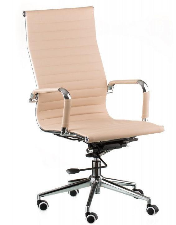 Крісло офісне з високою спинкою елегантне Solano (Солано) artleather beige (E1533), Special4You