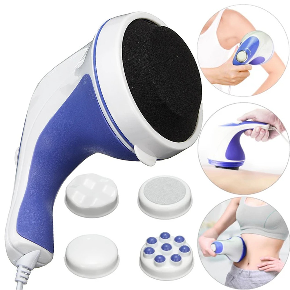 Масажер з насадками для тіла Relax & Tone / Ручний масажер для тіла / Масажер для рук, ніг, спини, плечей, фото 1