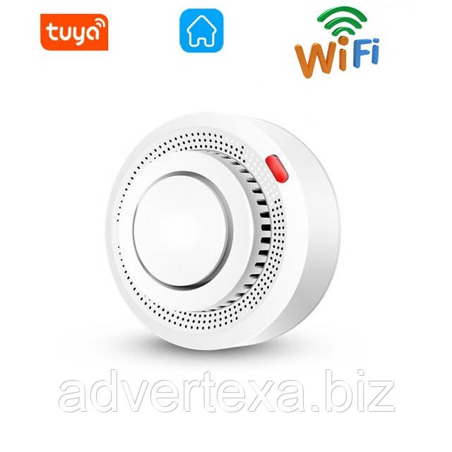 Wi-Fi Датчик диму Сигналізація Протипожежний захист Детектор диму Tuya Димовий сповіщувач Комбінована пожежна сигналізація