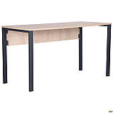 Стіл комп'ютерний Pluto (1200х600х750) Дуб Ендгрейн/Чорний графіт, ТМ Амф, фото 2