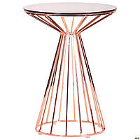 Стол Canary, rose gold, glass top, ТМ Амф