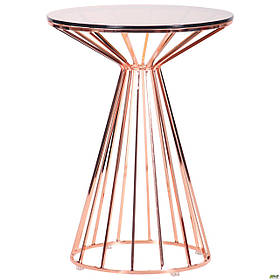 Стол Canary, rose gold, glass top, ТМ Амф