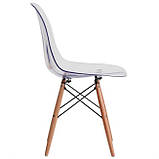 Стілець Тауер Вуд А прозорий акрил, ніжки дерево (Прайз), Eames, фото 3