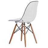Стілець Тауер Вуд А прозорий акрил, ніжки дерево (Прайз), Eames, фото 4