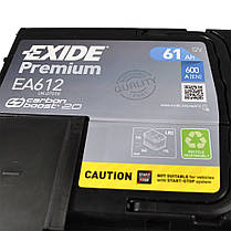 X Exide Premium 61 Ah 600 En (0) X, фото 2