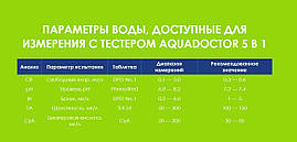 Тестер AquaDoctor 5 в1 таблетковий pH, CL, Br, Cy, Alk 20 тестів Німеччина, фото 4