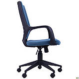 Крісло офісне Урбан (Urban LB) пластик чорний, тканина синя, ТМ Амф, фото 2