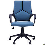 Крісло офісне Урбан (Urban LB) пластик чорний, тканина синя, ТМ Амф, фото 3