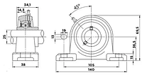 Подшипник корпусный UCP 205