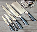 Набір кухонних ножів на підставці, що крутиться, A-Plus KF-1004 (8 предметів), фото 4