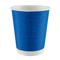 Стакан гофрований 110 мл синій d 60 (25шт/пак/1750) 062100092