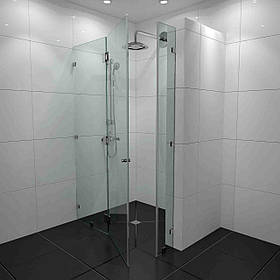 Скляна душова кабіна Яшма прямокутна скло прозоре 1200х200х2000 мм (БЦ-стіл ТМ)