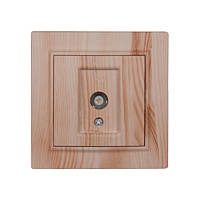 Розетка телевізійна Світле дерево